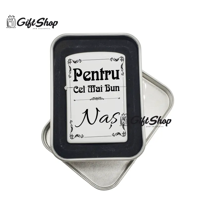 Cel mai bun nas, bricheta metalica gravata laser cu mesaj